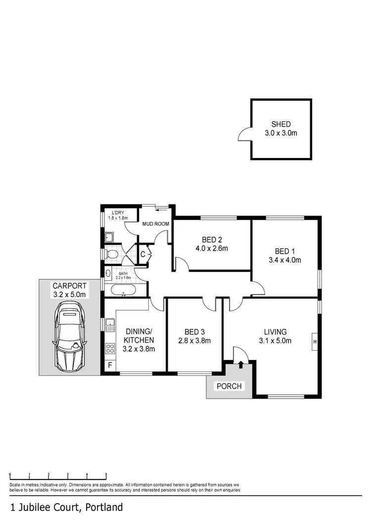 Floorplan of Homely house listing, 1 Jubilee Court, Portland VIC 3305