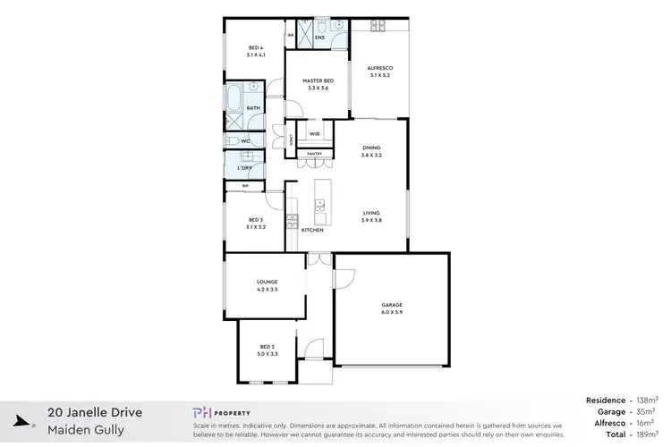 Floorplan of Homely house listing, 20 Janelle Drive, Maiden Gully VIC 3551