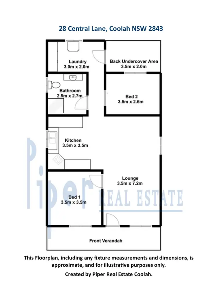 Floorplan of Homely house listing, 28 Central Lane, Coolah NSW 2843