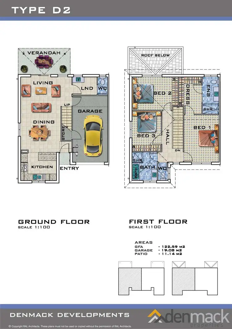 Floorplan of Homely townhouse listing, 33/7 Cinnabar Road, Kallangur QLD 4503