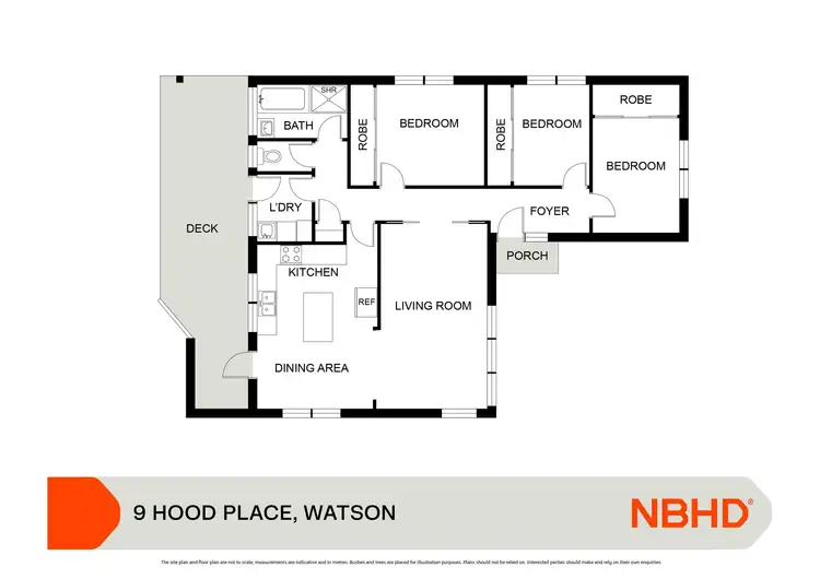 Floorplan of Homely house listing, 9 Hood Place, Watson ACT 2602