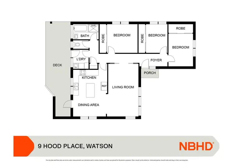 Floorplan of Homely house listing, 9 Hood Place, Watson ACT 2602