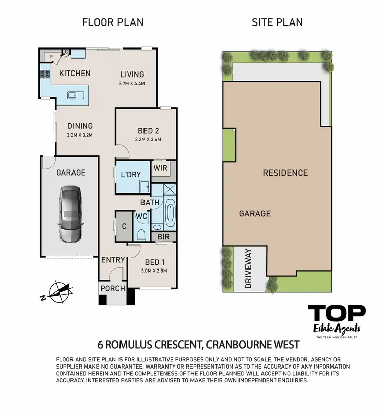 Floorplan of Homely house listing, 6 Romulus Crescent, Cranbourne West VIC 3977