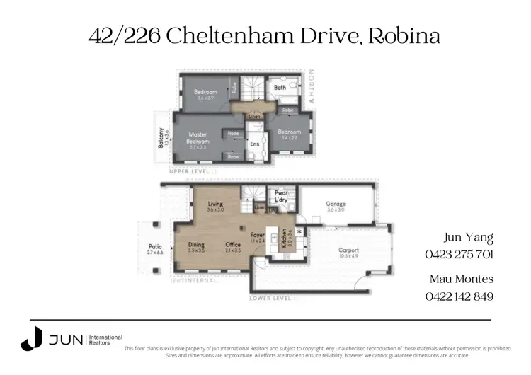 Floorplan of Homely semi-detached listing, 42/226 Cheltenham Drive, Robina QLD 4226