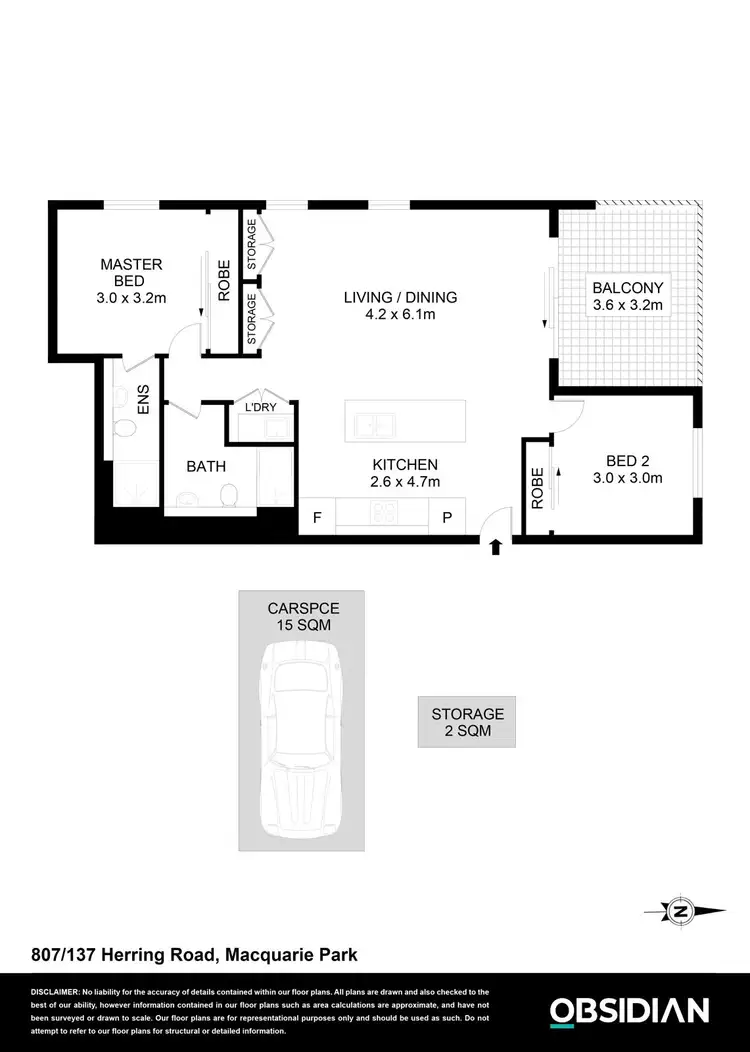Floorplan of Homely apartment listing, 807/137 Herring Road, Macquarie Park NSW 2113