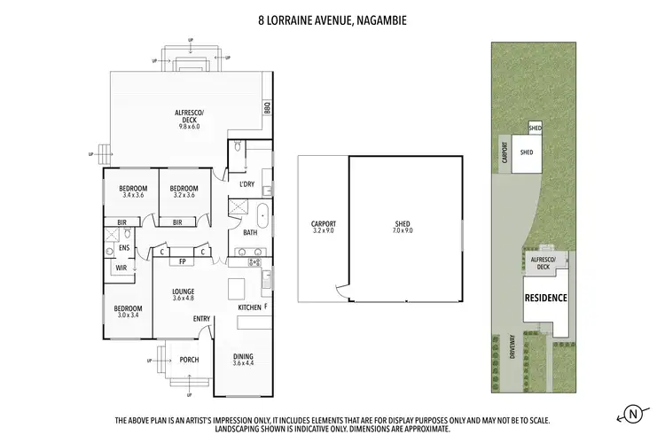 Floorplan of Homely house listing, 8 LORRAINE AVENUE, Nagambie VIC 3608