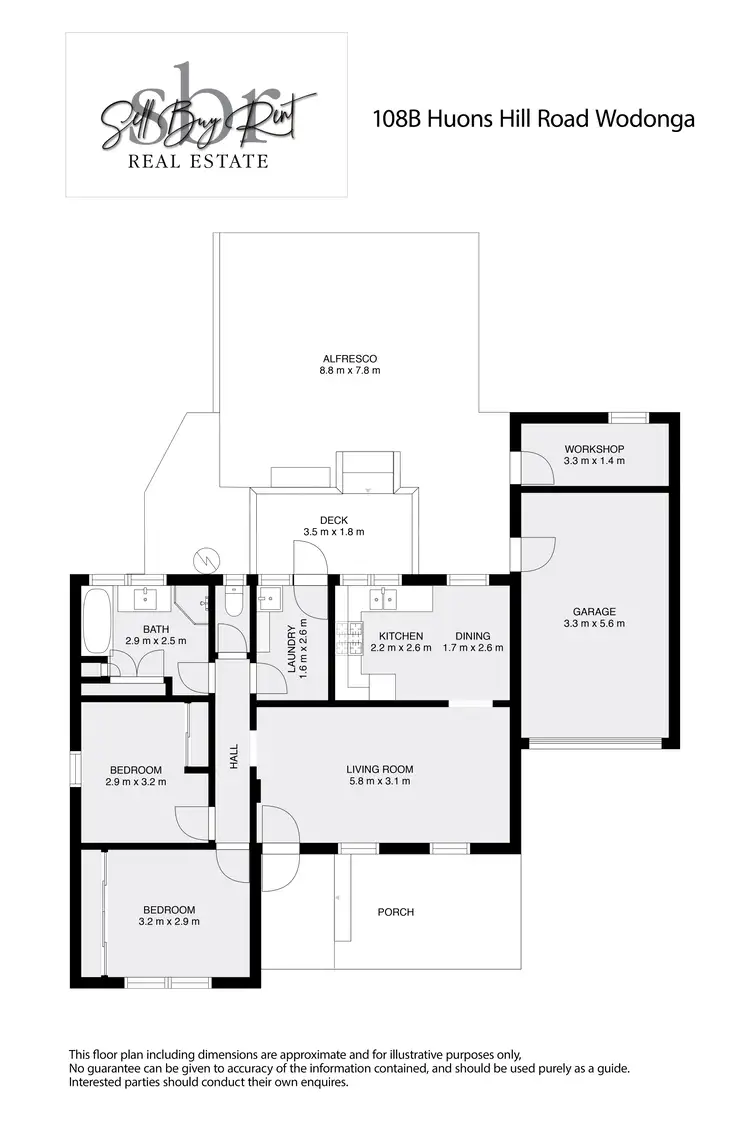 Floorplan of Homely house listing, 2/108 HUONS HILL ROAD, Wodonga VIC 3690