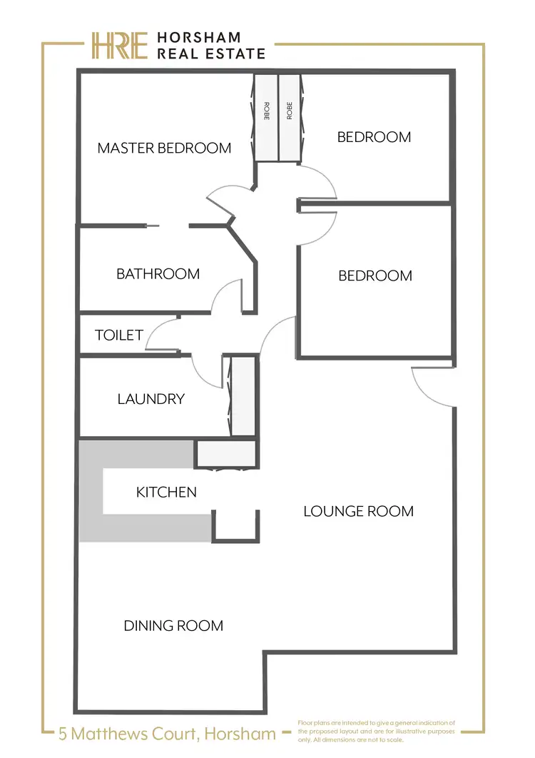 Floorplan of Homely house listing, 5 Matthews Court, Horsham VIC 3400