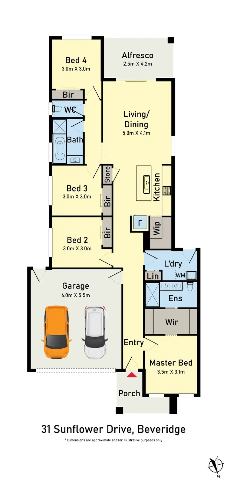 Floorplan of Homely house listing, 31 SUNFLOWER DRIVE, Beveridge VIC 3753