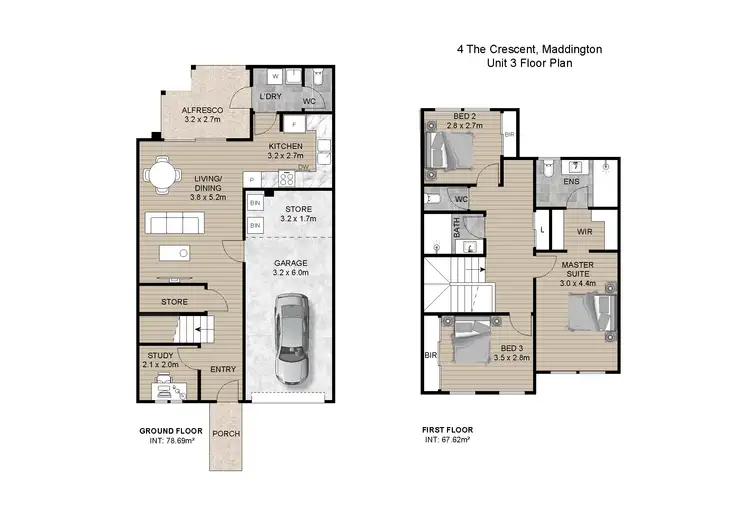 Floorplan of Homely house listing, PL1 - PL7/4 The Crescent, Maddington WA 6109