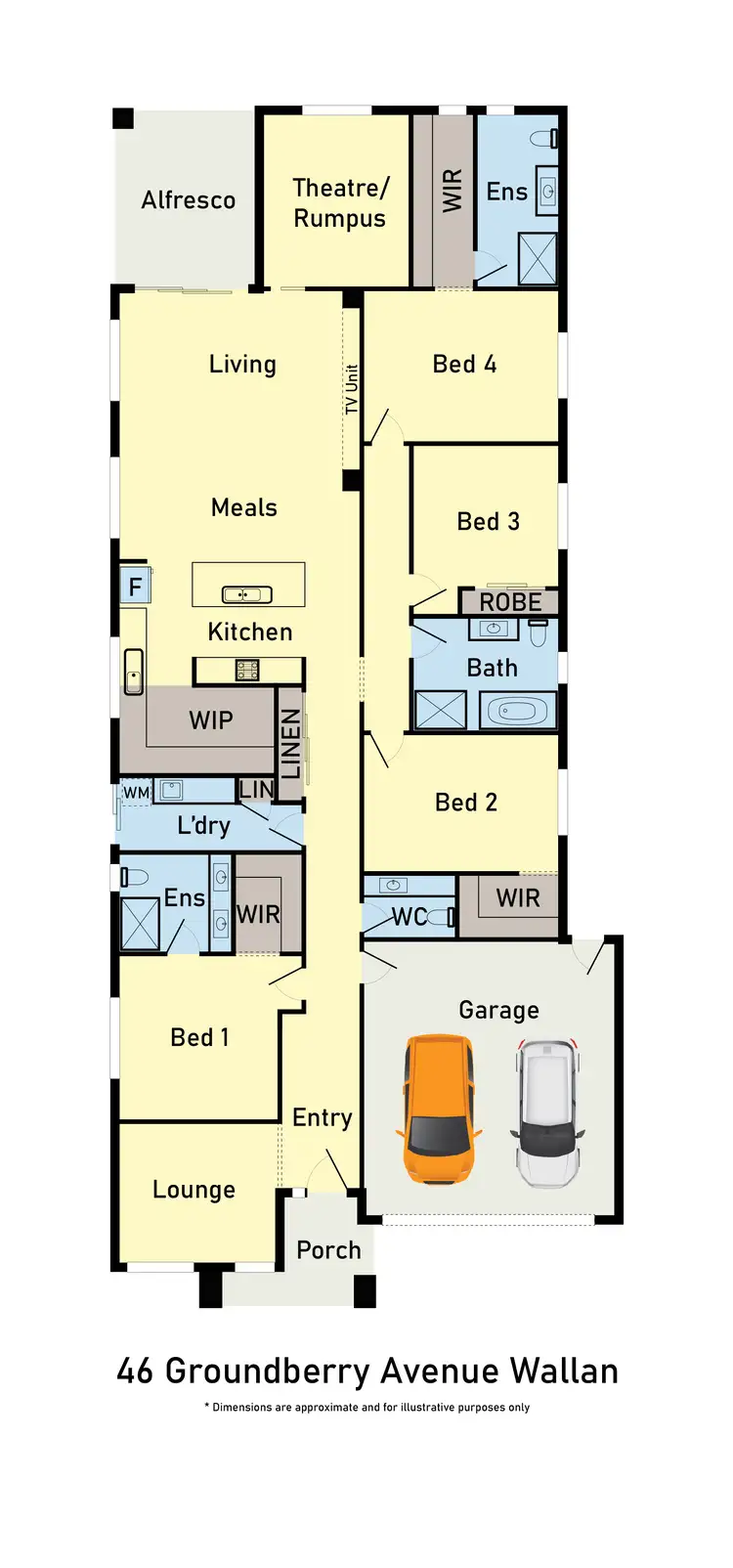 Floorplan of Homely house listing, 46 GROUNDBERRY AVENUE, Wallan VIC 3756