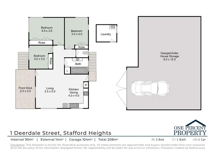 Floorplan of Homely house listing, 1 Deerdale Street, Stafford Heights QLD 4053