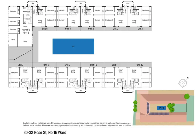 Floorplan of Homely block of units listing, 30-32 Rose Street, North Ward QLD 4810