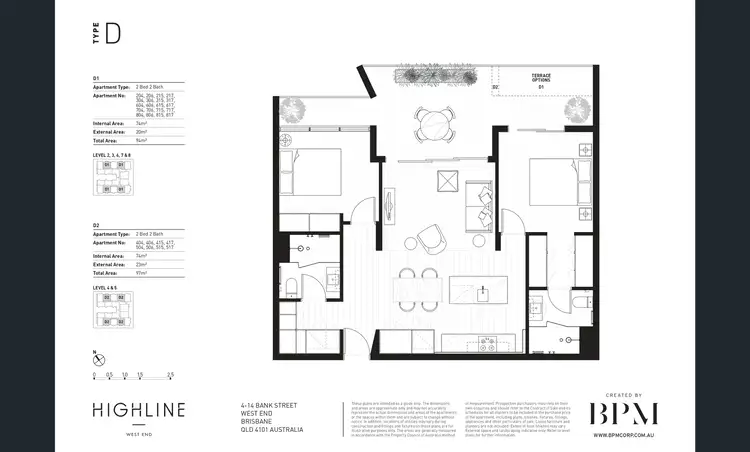 Floorplan of Homely apartment listing, 615/8 Bank Street, West End QLD 4101