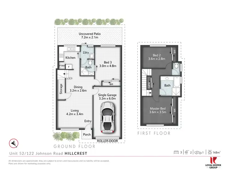 Floorplan of Homely townhouse listing, 52/122 JOHNSON ROAD, Hillcrest QLD 4118