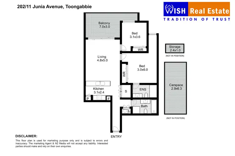 Floorplan of Homely apartment listing, 202/11 Junia Avenue, Toongabbie NSW 2146