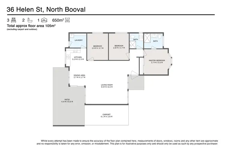 Floorplan of Homely house listing, 36 Helen Street, North Booval QLD 4304