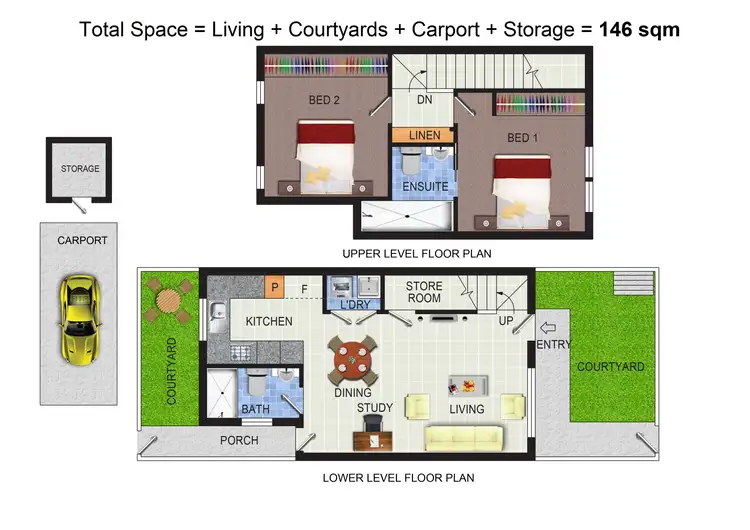 Floorplan of Homely townhouse listing, 27 Collaroy Street, Harrison ACT 2914