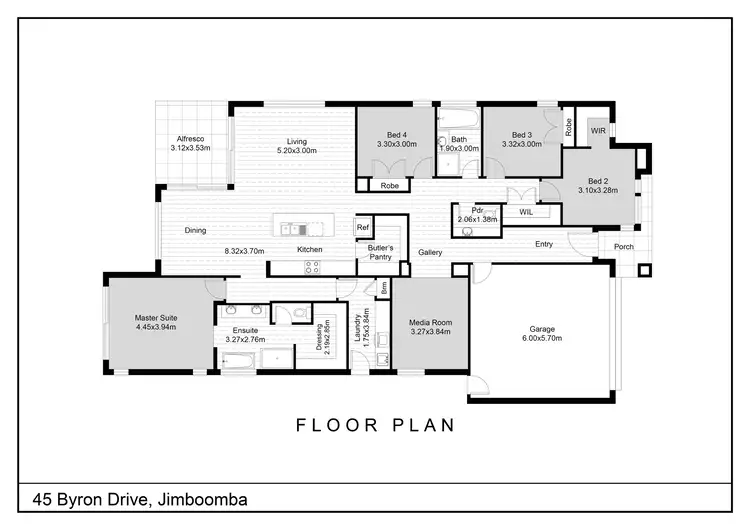 Floorplan of Homely house listing, 45 Byron Drive, Jimboomba QLD 4280