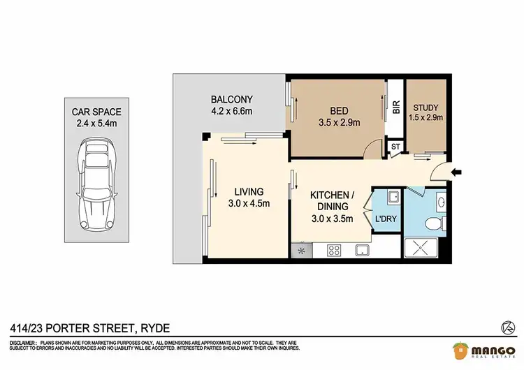 Floorplan of Homely apartment listing, 414/23 Porter Street, Ryde NSW 2112