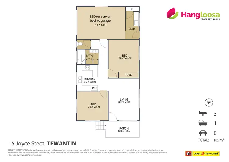 Floorplan of Homely house listing, 15 Joyce Street, Tewantin QLD 4565