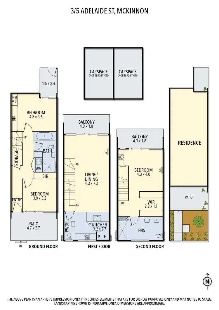 Floorplan of Homely townhouse listing, 3/5 Adelaide Street, Mckinnon VIC 3204