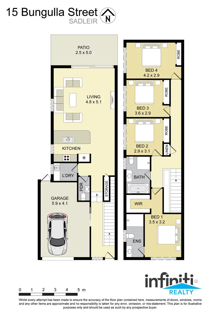 Floorplan of Homely townhouse listing, 2/15 Bungulla Street, Sadleir NSW 2168