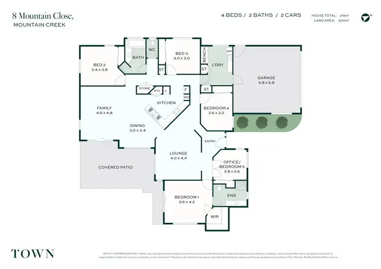 Floorplan of Homely house listing, 8 Mountain Close, Mountain Creek QLD 4557
