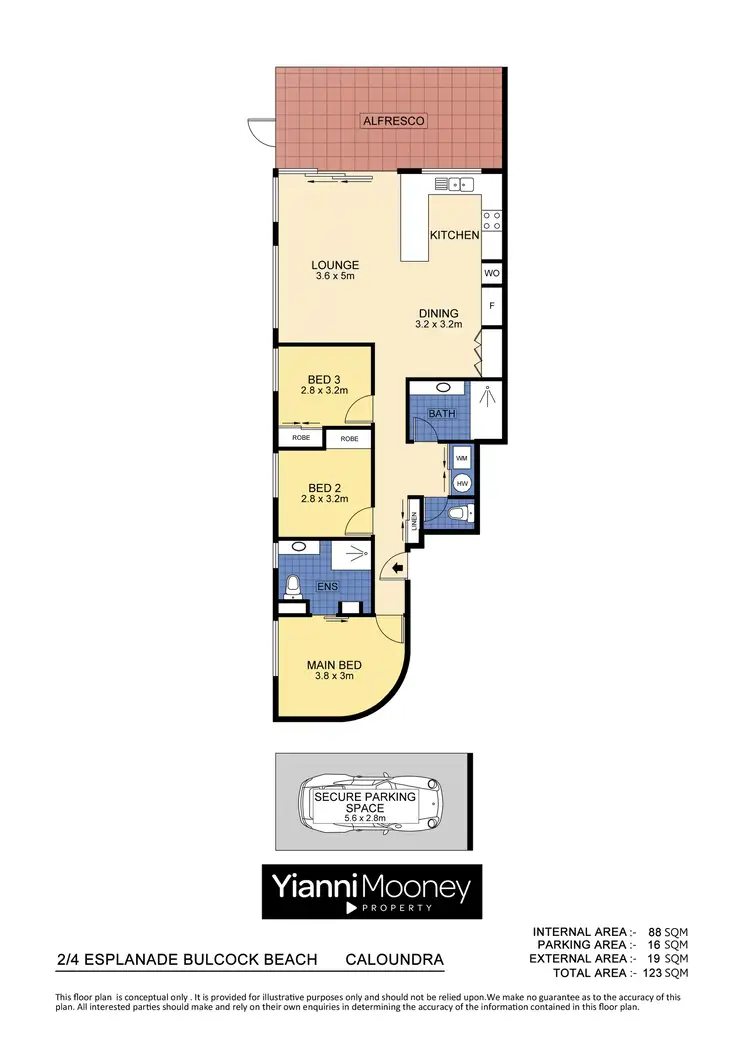 Floorplan of Homely apartment listing, 2/4 Esplanade Bulcock Beach, Caloundra QLD 4551