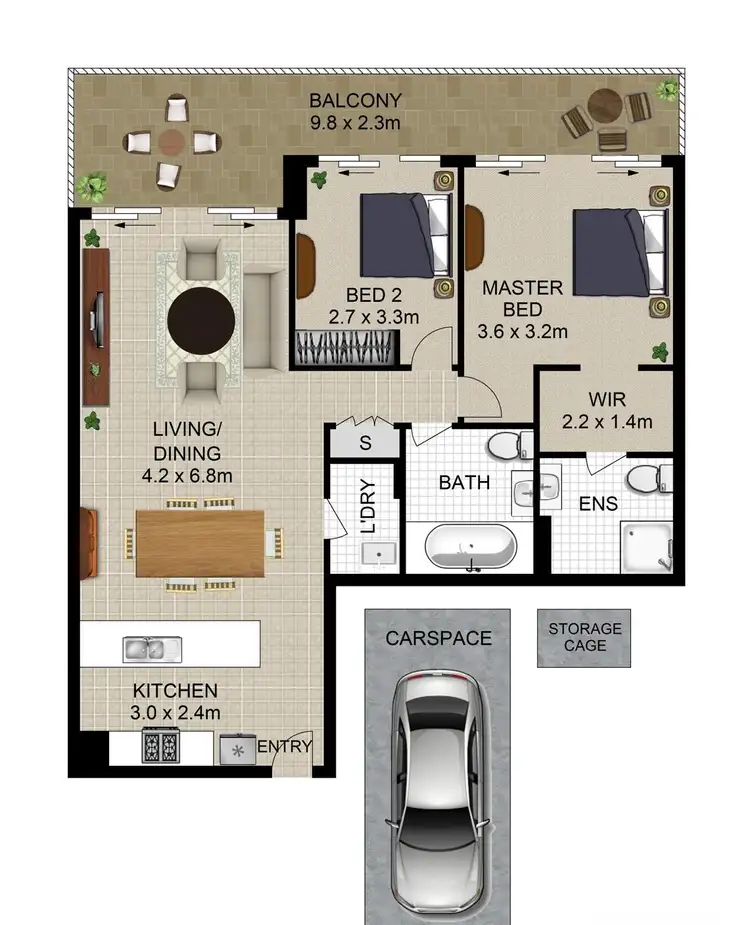 Floorplan of Homely apartment listing, 58/48 Cooper Street, Strathfield NSW 2135