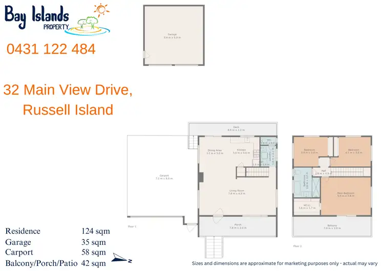 Floorplan of Homely house listing, 32 Main View Drive, Russell Island QLD 4184
