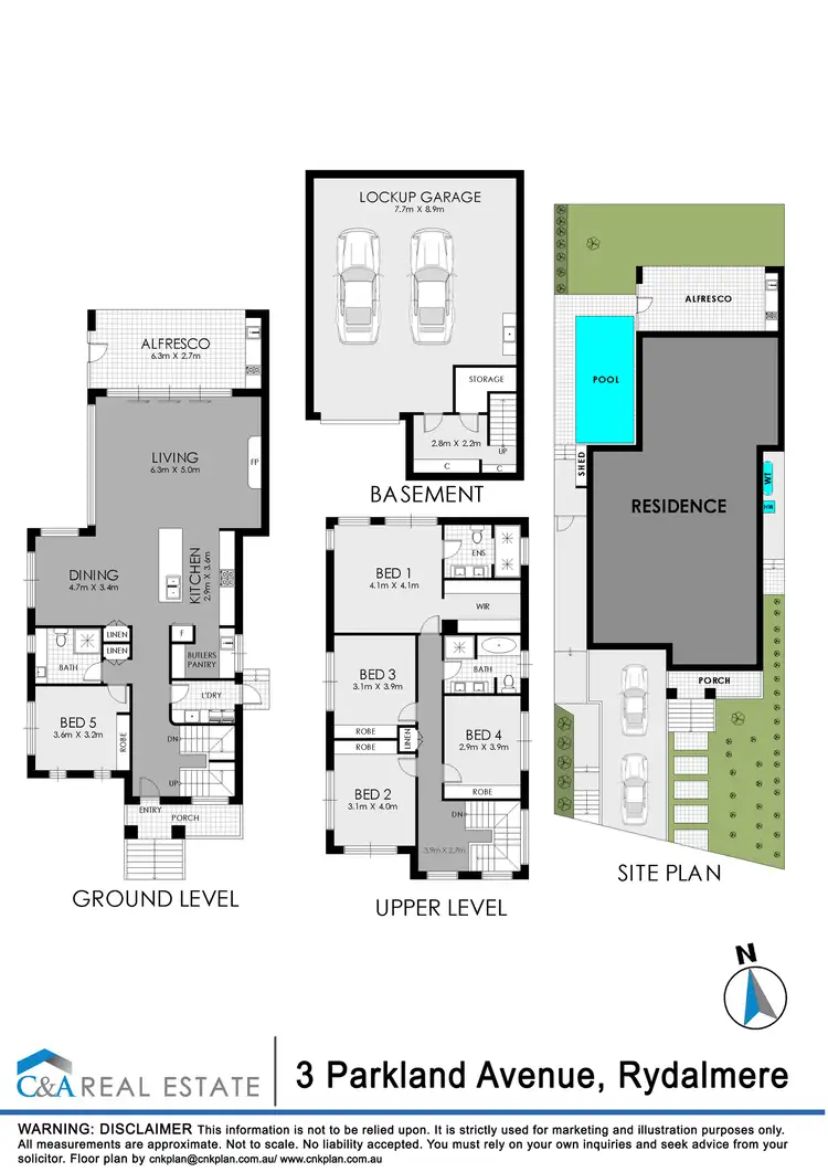 Floorplan of Homely semi-detached listing, 3 Parkland Avenue, Rydalmere NSW 2116