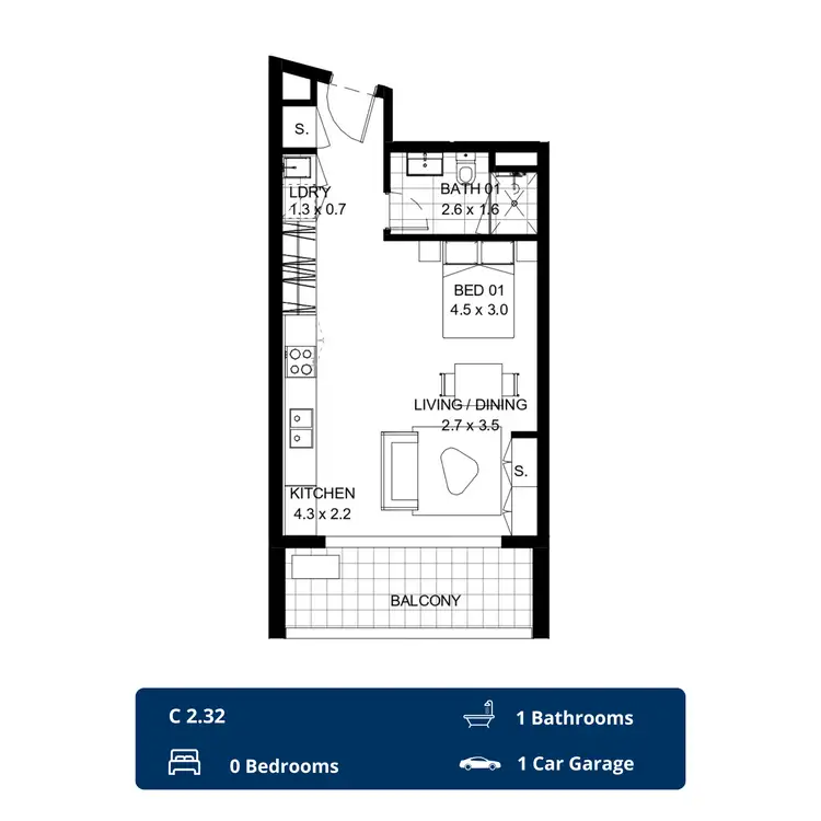 Floorplan of Homely apartment listing, C 232/25 Macquire Road, Rouse Hill NSW 2155