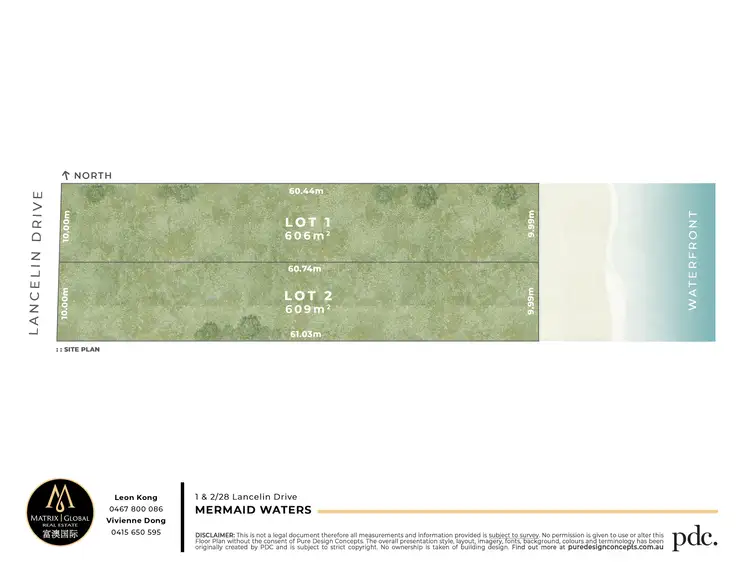 Floorplan of Homely land listing, 28 Lancelin Drive, Mermaid Waters QLD 4218