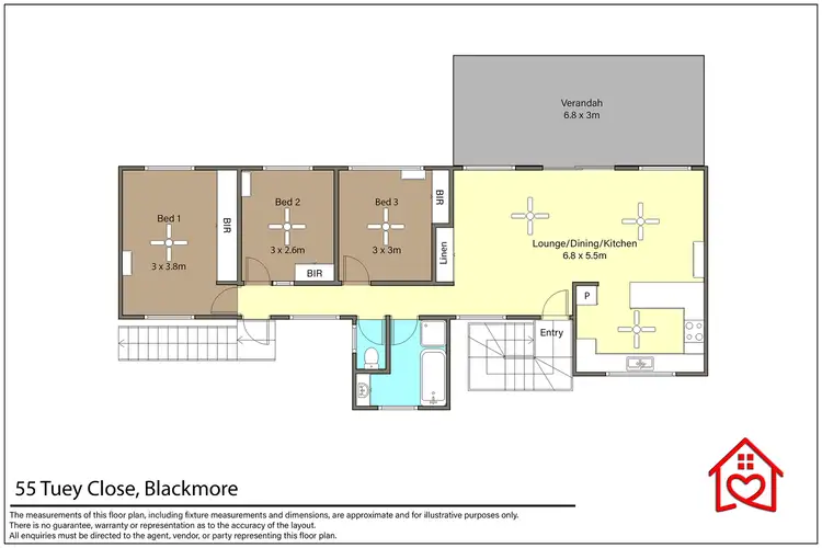 Floorplan of Homely house listing, 55 Tuey Close, Blackmore NT 822