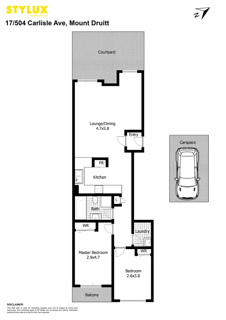 Floorplan of Homely apartment listing, 17/502-514 Carlisle Avenue, Mount Druitt NSW 2770