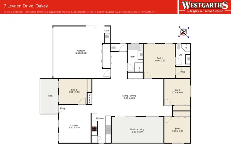Floorplan of Homely house listing, 7 Leyden Drive, Oakey QLD 4401