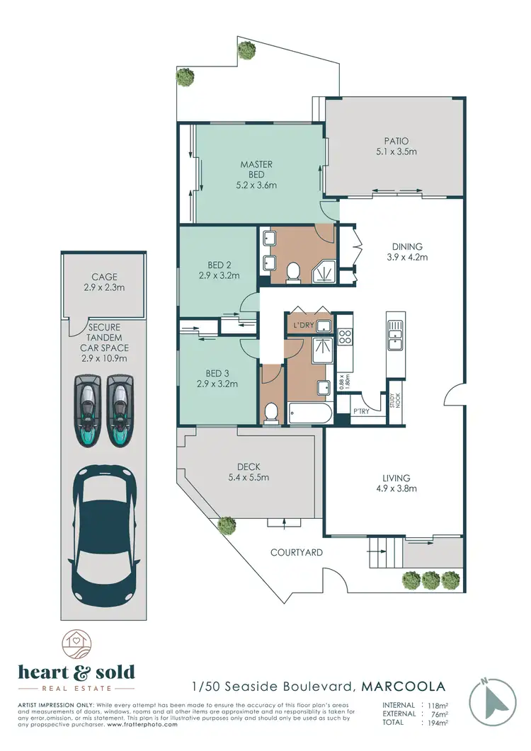 Floorplan of Homely apartment listing, 1/50 Seaside Boulevard, Marcoola QLD 4564
