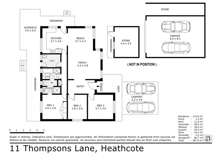 Floorplan of Homely house listing, 11 Thompsons Lane, Heathcote VIC 3523