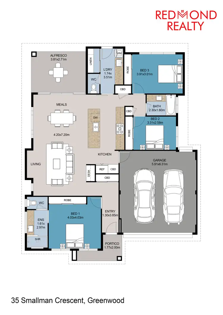 Floorplan of Homely house listing, 35 Smallman Crescent, Greenwood WA 6024