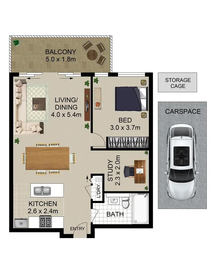 Floorplan of Homely apartment listing, 1307/5 Paddock Street, Lidcombe NSW 2141