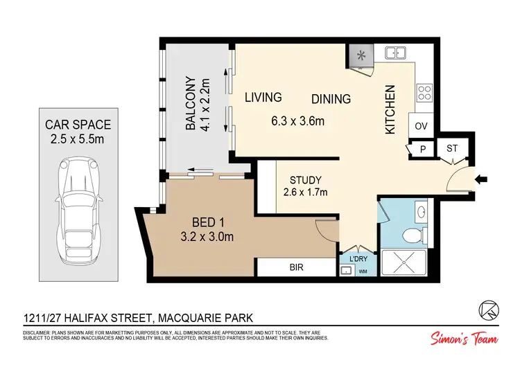 Floorplan of Homely apartment listing, 1211/27 Halifax Street, Macquarie Park NSW 2113