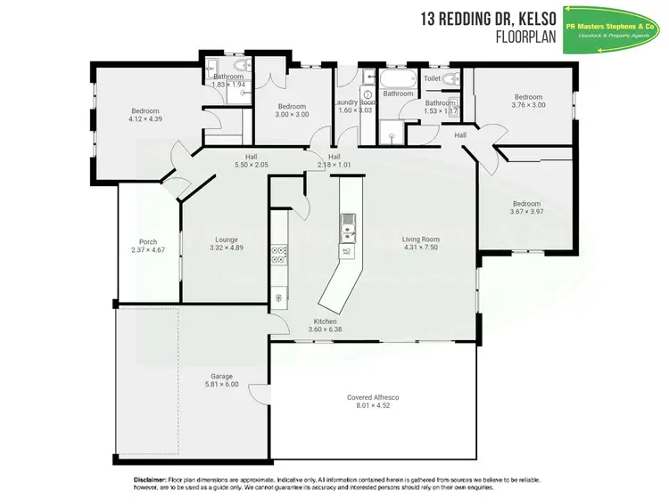 Floorplan of Homely house listing, 13 Redding Drive, Kelso NSW 2795