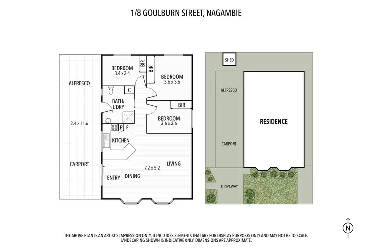 Floorplan of Homely unit listing, 1/8 Goulburn Street, Nagambie VIC 3608