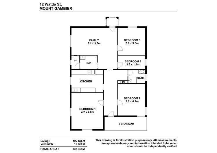 Floorplan of Homely house listing, 12 Wattle Street, Mount Gambier SA 5290
