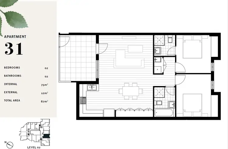 Floorplan of Homely apartment listing, 31/114 Great Western Highway, Westmead NSW 2145