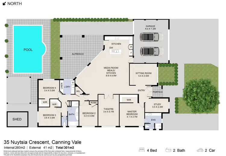 Floorplan of Homely house listing, 35 Nuytsia Crescent, Canning Vale WA 6155