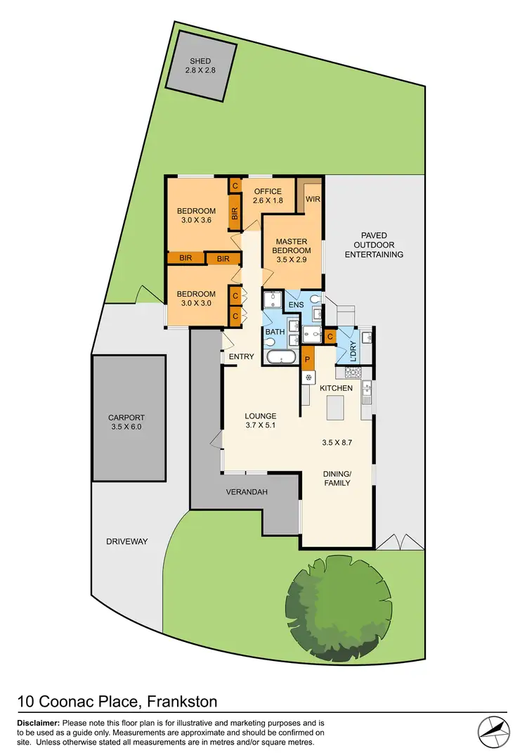 Floorplan of Homely house listing, 10 Coonac Place, Frankston VIC 3199