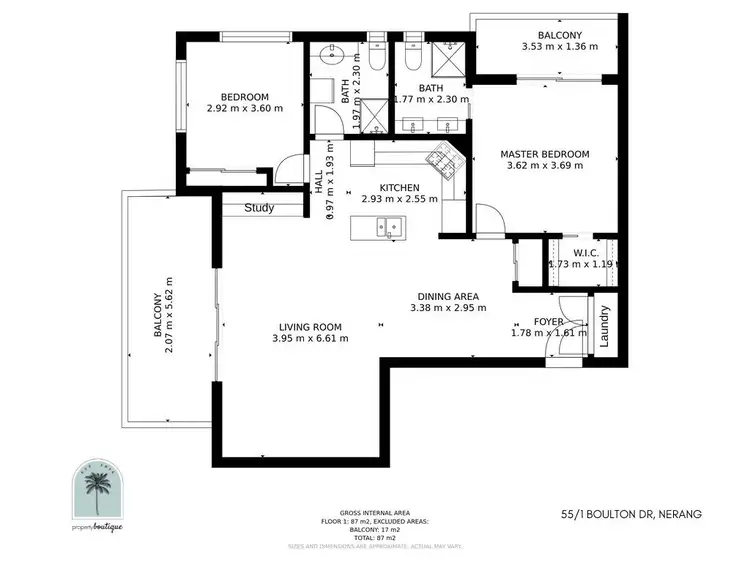 Floorplan of Homely unit listing, 55/1 Boulton Drive, Nerang QLD 4211