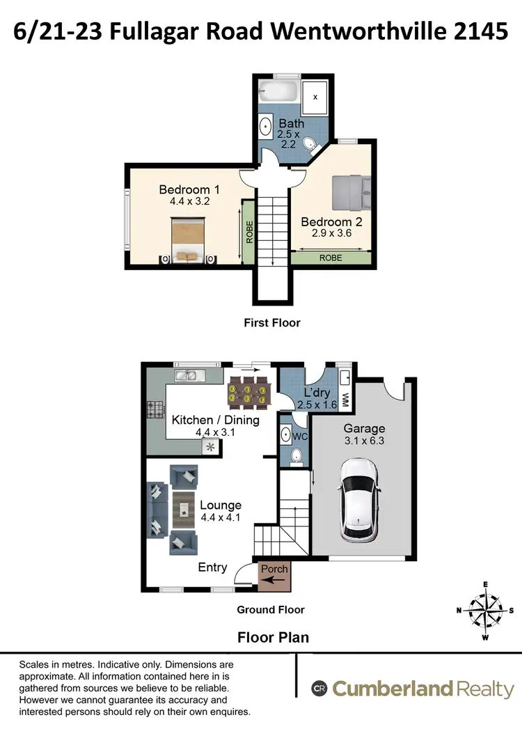 Floorplan of Homely townhouse listing, 6/21-23 Fullagar Road, Wentworthville NSW 2145